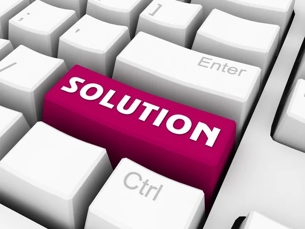 Solution button — Stock Photo, Image