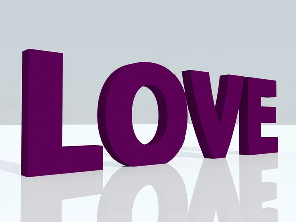 3D text lásky — Stock fotografie