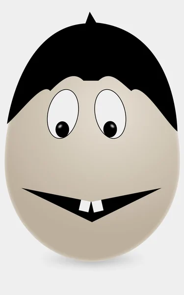 Egg wiith smile — Stock Photo, Image