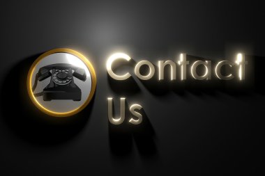 Glow contact us clipart