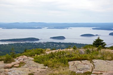 Cadillac Mountain on Mount Desert Island. clipart