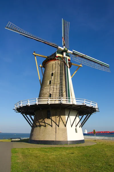 Old Windmill in the sun in Holland — Stock Photo, Image