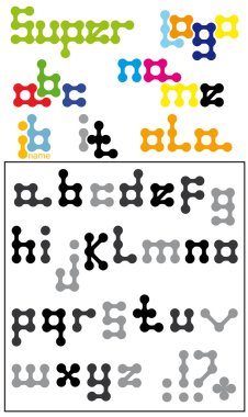 Alphabet to create a logo clipart