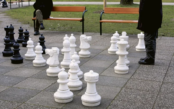 Sidewalk Chess in Vienna — Stock Photo, Image