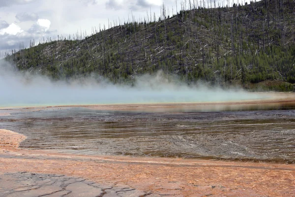 Piscine turquoise dans le parc national Yellowstone — Photo
