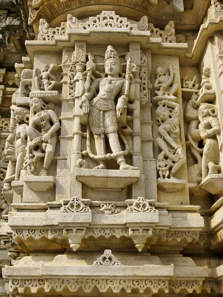 Skulptur i jain tempel, udiapur Indien — Stockfoto