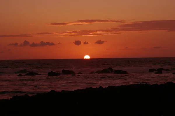 Zonsondergang op het grote eiland van Hawaï — Stockfoto