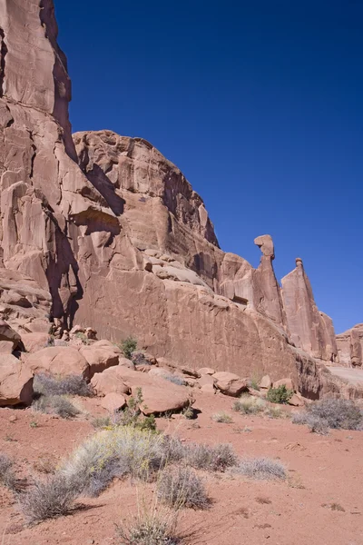 Σχηματισμός βράχων στο Εθνικό Πάρκο Arches — Φωτογραφία Αρχείου