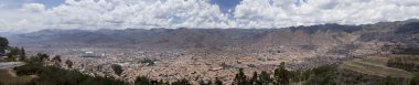 panoramik şehir cuzco, peru