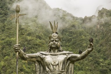Inca God by Machu Picchu clipart