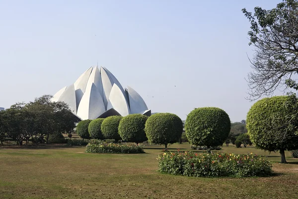 Świątynia lotosu w delhi Indie — Zdjęcie stockowe