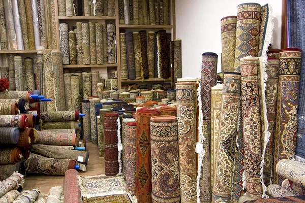 Muchas alfombras en la India — Foto de Stock