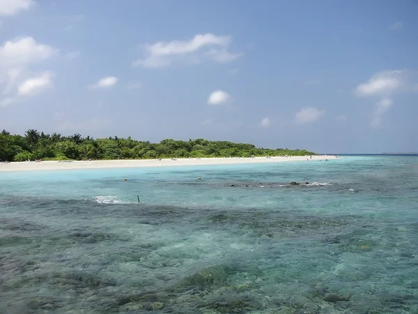 关于马尔代夫群岛的热带海滩 — 图库照片