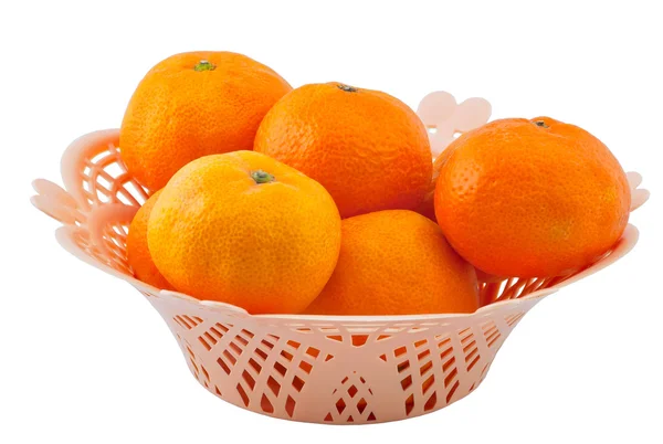 Vase with tangerines — Stock Photo, Image