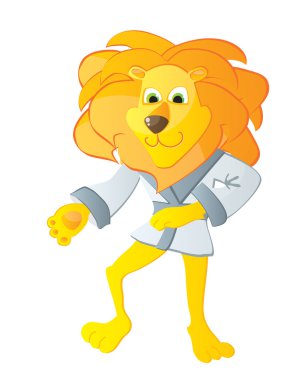 Karate Lion clipart