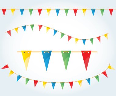 Flag garland clipart