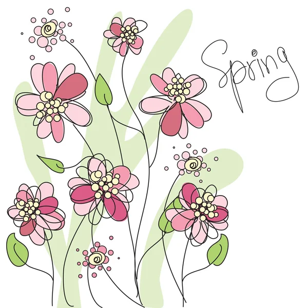 Wiosenne tło kwiatowe — Wektor stockowy