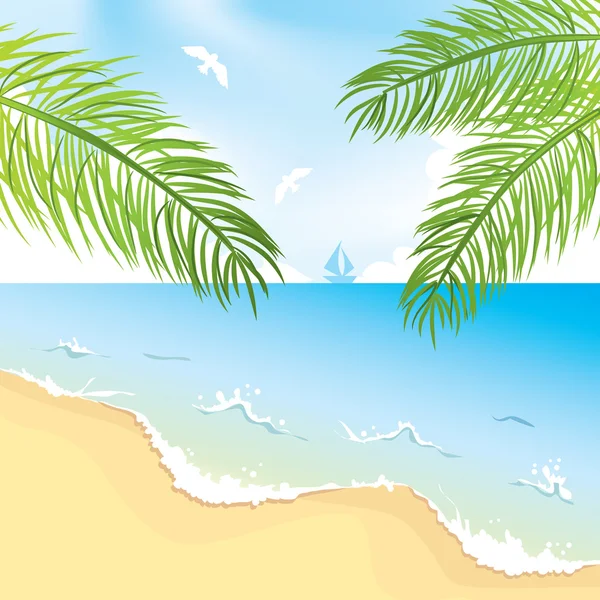 Καλοκαίρι παραλία — Διανυσματικό Αρχείο