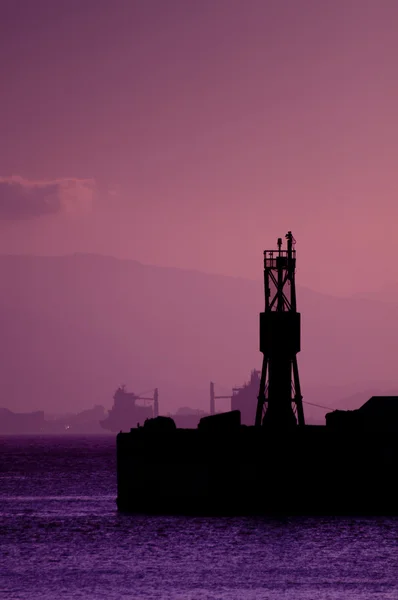 Der lila Hafen — Stockfoto