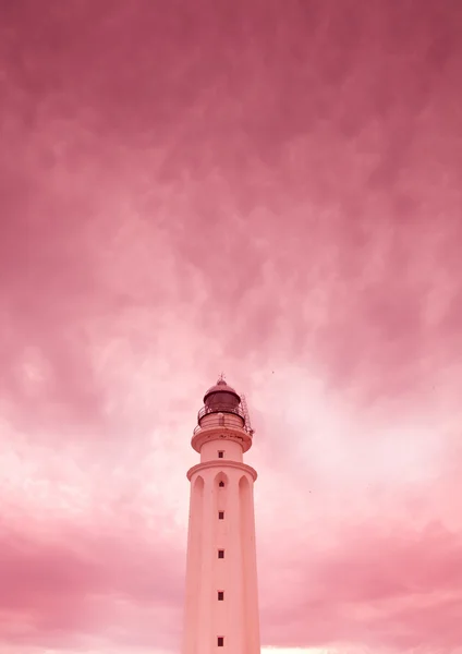 Розовый маяк — стоковое фото