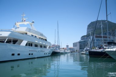Entering the Gibraltar Marina clipart