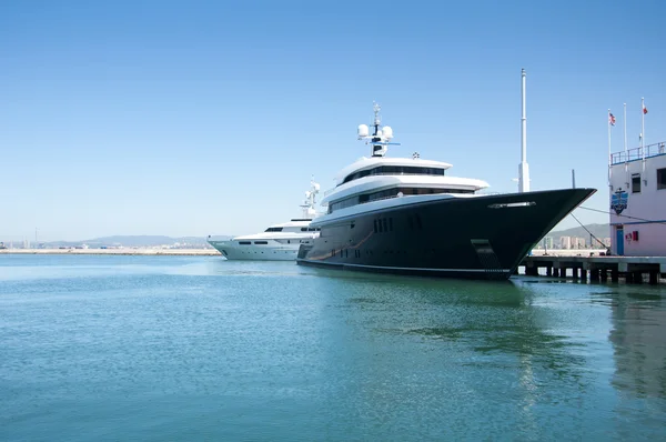 A Super Yacht Berthed in Gibraltar — Stock Photo, Image