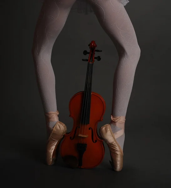 Ragazza con violino — Foto Stock
