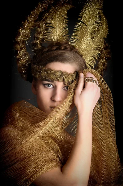 Golden lady — Stock fotografie