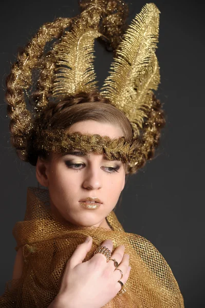 Golden lady — Stockfoto