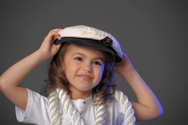 En ung sjöman med rep — Stockfoto