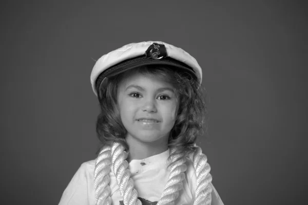 Mladý námořník s lanem — Stock fotografie