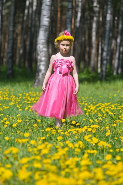 Κοριτσάκι με πικραλίδες — Φωτογραφία Αρχείου