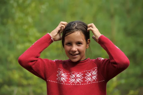 Girl teenager outdoors — Stock Photo, Image