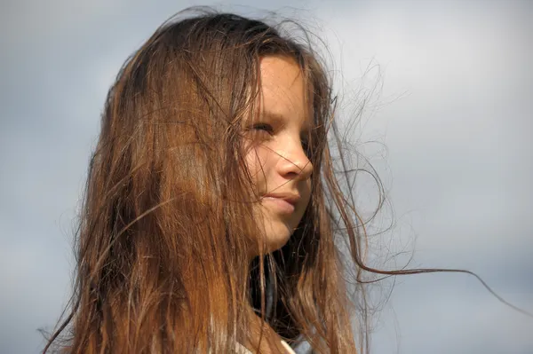 Rüzgârlı saç — Stok fotoğraf