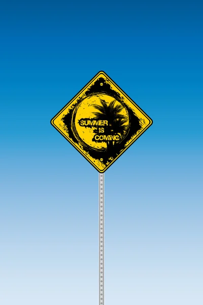 Tropická pláž dopravní značka — Stockový vektor