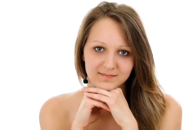 Portrait of pretty young smiling woman — Stock Photo, Image
