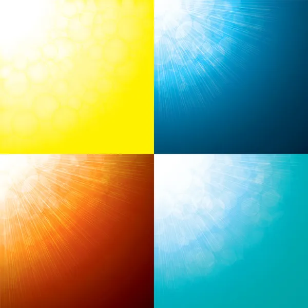 Rayons solaires milieux abstraits — Image vectorielle