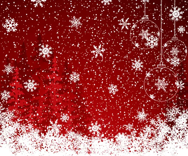 Rode Kerstmis achtergrond — Stockvector