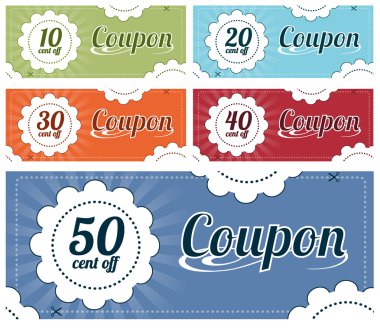 Coupon Set clipart