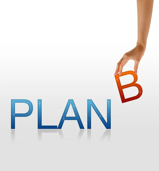 Plan B - Hand — Stockfoto