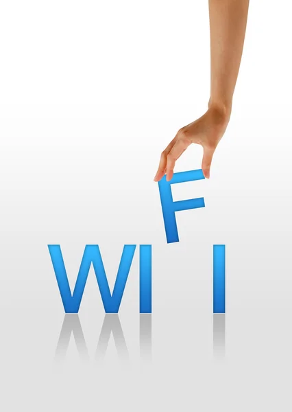 Wifi - Mão — Fotografia de Stock