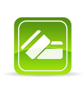 Green Credit Debit Card Icon clipart