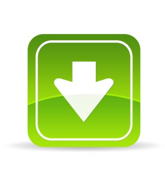 Green Download Icon clipart