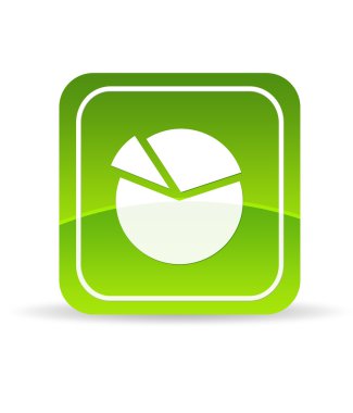 Green business Pie Chart Icon clipart