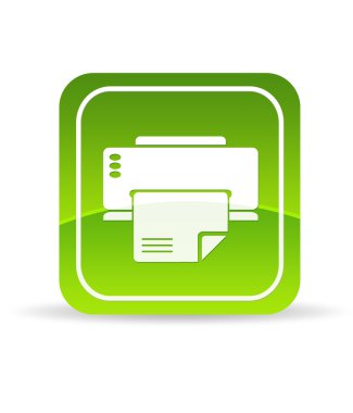 Green Printer Icon clipart