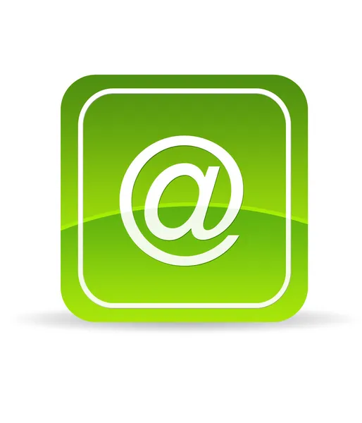 Icono de correo electrónico verde — Foto de Stock