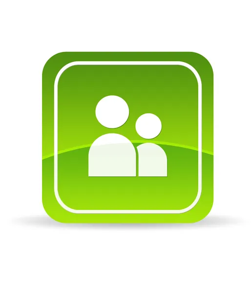 Ikonu zelené uživatelského účtu — Stock fotografie