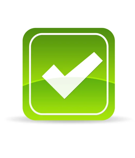 Ícone de marca de verificação verde — Fotografia de Stock