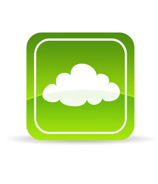 Σύννεφο πράσινο εικονίδιο υπολογιστών — Φωτογραφία Αρχείου