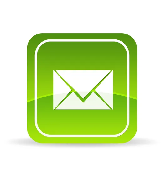 Green Contact Us Icon — Stock Photo, Image